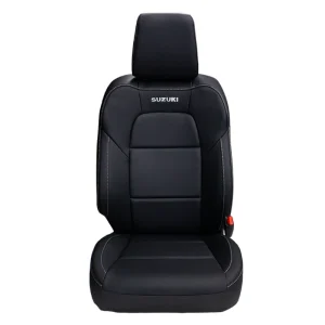 Asiento Cuero Modelo Negro Lineas Rojas FG-216534 Modelo Susuki